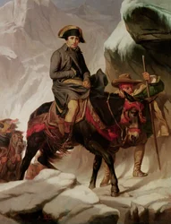 Napoleone Bonaparte (1769-1821) attraversa le Alpi